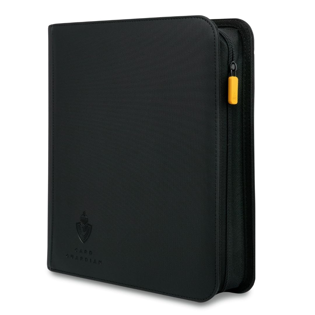 160 card binder Card Guardian Toploader 4 Pocket Premium Binder with Zipper For 160 Cards Side Loaded Pockets Compatible with Spor