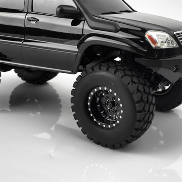 Morlordy 4Pcs 1.0 Plus Beadlock Wheel Rims For 1/24 Rc Crawlers Axial Scx24 Gladiator Deadbolt Bronco C10 Jlu Upgrade Parts (Bla