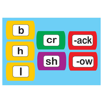 Ashley Productions Die-Cut Magnetic Foam Word Chunking, 100 Pieces Per Pack, 3 Packs