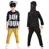 Lolanta Kids Dance Costume Boys Girls Sequins Hip Hop Clothes 80S 90S Outfits Shiny Dress Up Dancewear(Gold,12-14)
