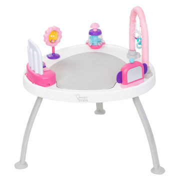 Smart Steps 3-in-1 Bounce N Play Activity Center Plus with STEM Learning Toys, Princess Pink