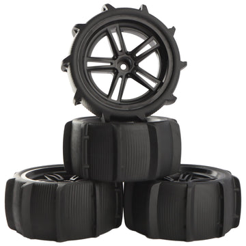 GDOOL 1:10 1:12 Paddles Buggy Tires Hex 12mm Wheels for Snow Sand 1:10 1:12 9125 9155 9156 124009 X-07 F-10 YC400 2995RC Car(4 P