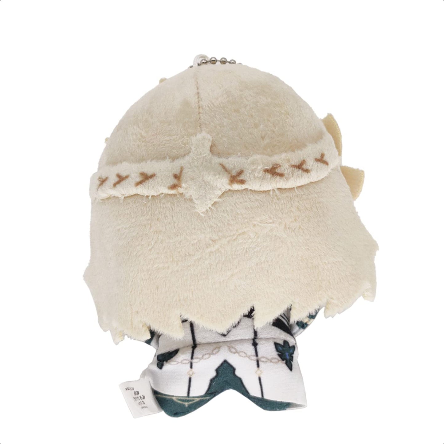 Kooliya Small Size Genshin Impact Figure Plush Doll - Albedo (4 Inch), Keychain Anime Figure Soft Stuffed Gift For Game Fans (Al