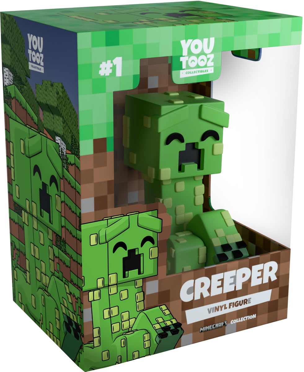 Youtooz Minecraft Creeper 4'' Inch Vinyl Figure, Official Licensed Mincraft Creeper Collectible Minecraft Collection