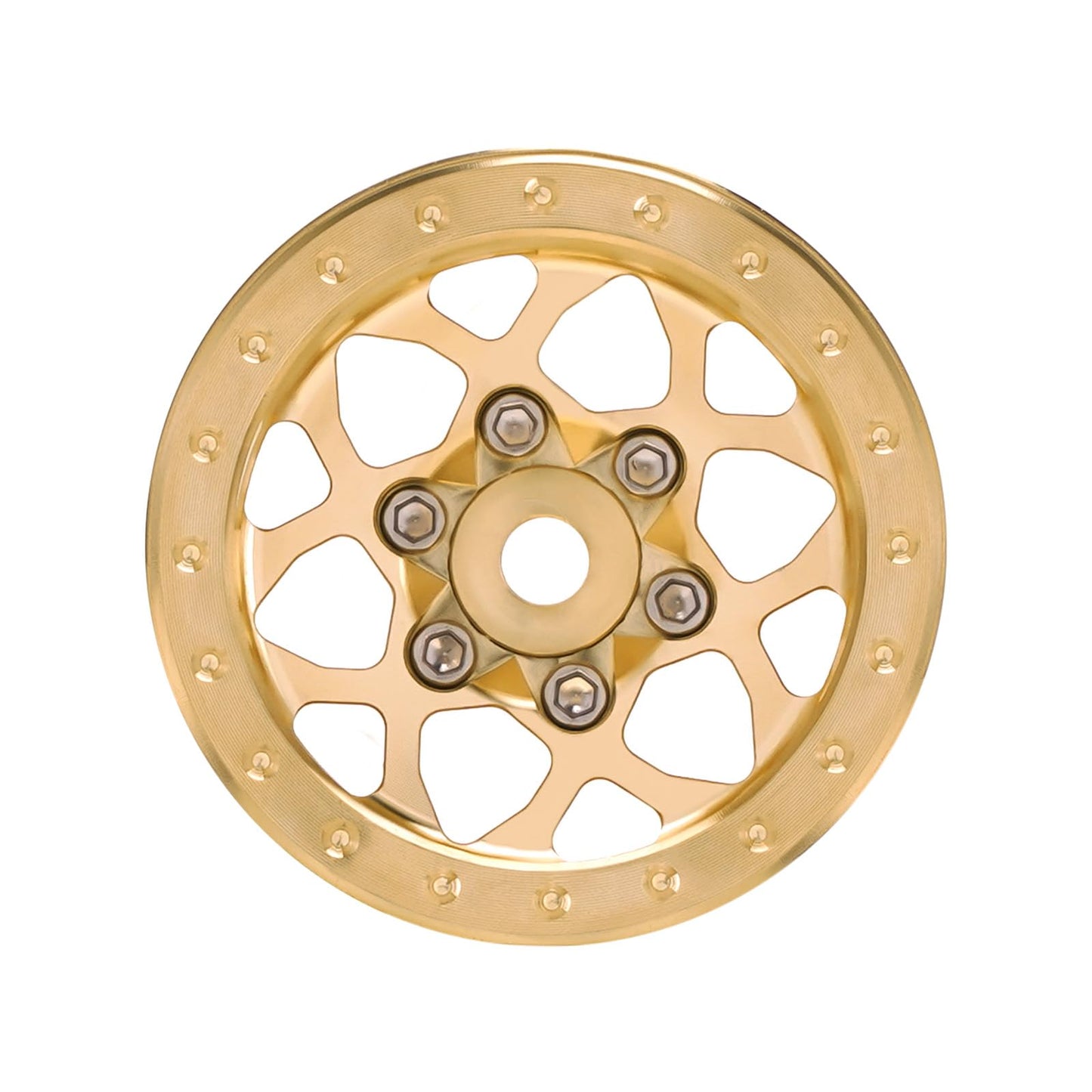 INJORA 1.0 Brass Beadlock Wheel -4.7mm Offset Rim for TRX4M Ascent18 SCX24 FCX24 1/24 1/18 RC Upgrade