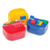 Building Blocks Toy Storage & Display Boxes With Baseplate Top, Portable Travel Case, Holds Small Parts, Minifigures, Bricks, Sn