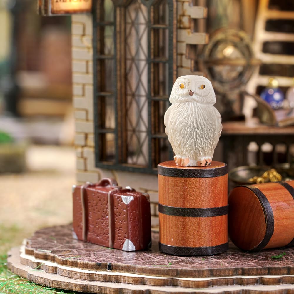 DIY Dollhouse Miniature Wooden Furniture Kit Doll House Kit with Dust Proof Cover and Music Box Mini Handmade Wooden Dollhouse Toys for mature-themed Gift (M2011)