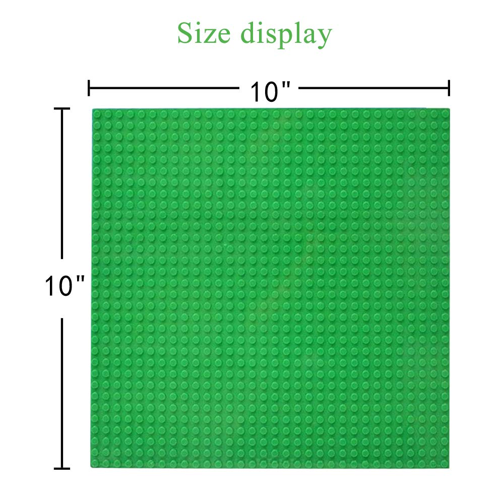 Jnzong Classic Baseplates Building Base Plates For Building Bricks 100% Compatible With Major Brands-Baseplates 10'' X 10'', Pac