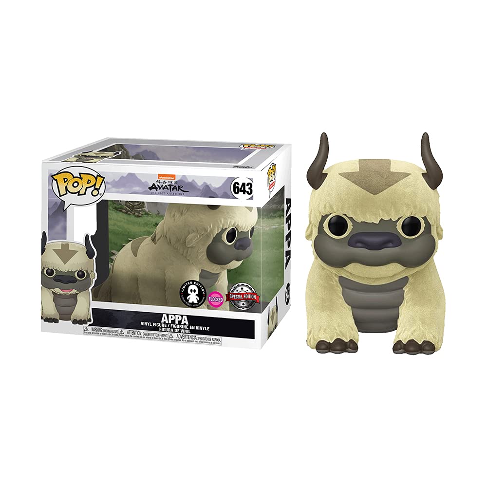 Funko Pop! Avatar The Last Airbender Appa 6 Inch Flocked Exclusive Vinyl Figure