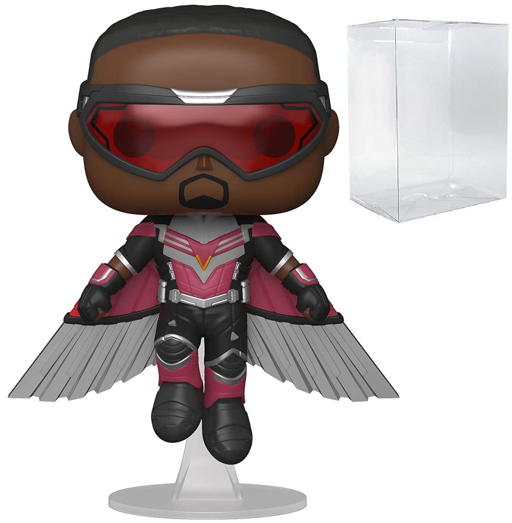 Funko Pop! Marvel: The Falcon And The Winter Soldier - Falcon (Flying) Vinyl Figure (Bundled With Pop Box Protector Case)