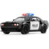 SASBSC Police Car Toy - Metal Diecast Model with Light & Sound, 7"x3.5"x2.5", Collectible Muscle Car for Boys Ages 3-12