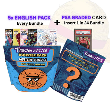 TraderzTCG One Piece TCG English Booster Pack Bundle - (5 Pack English) - Perfect for One Piece Cards Game Fans Anime Collectors and TCG Enthusiasts