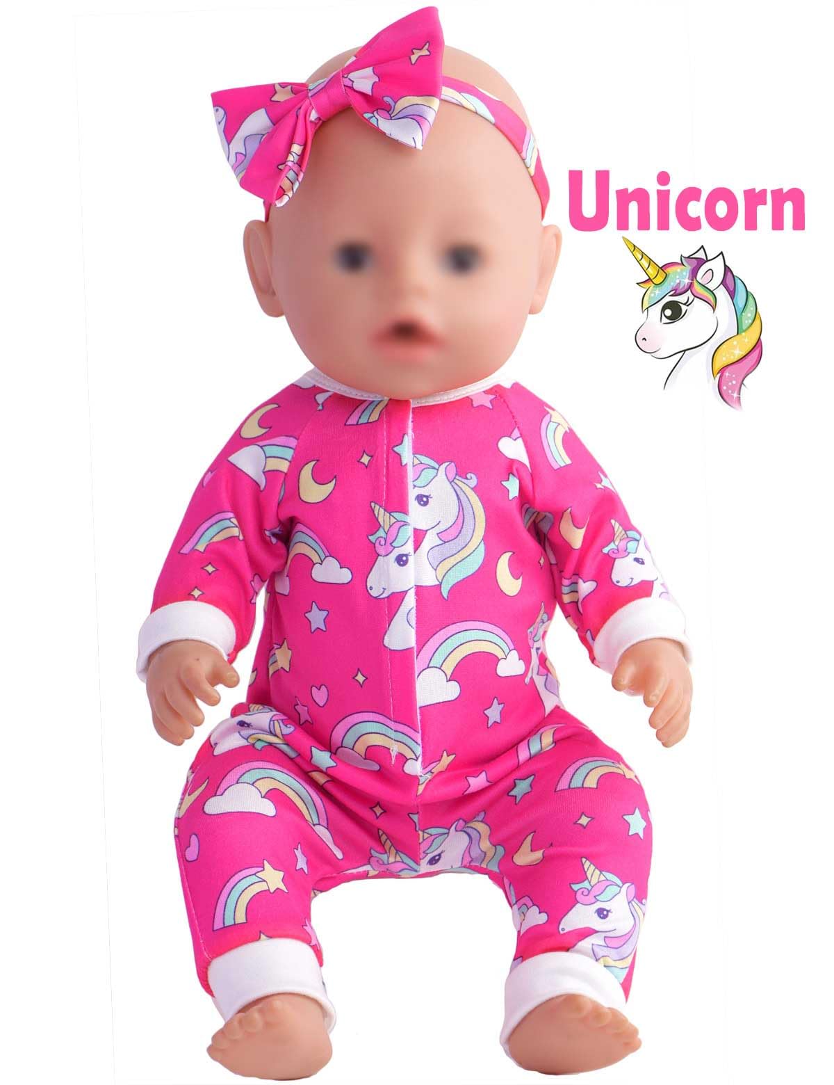 Sweet Dolly Baby Doll Accessories 5 Set Baby Doll Clothes And Headbands For 15 Inch Doll To 18 Inch Doll, 10 Pcs In Total Doll Clothes And Accessories