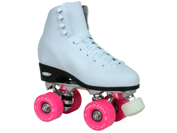 Epic Skates Classic White With Pink Wheels Roller Skates Classwhpnk09
