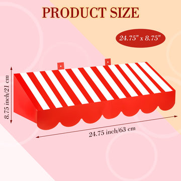 Tallew 8 Pcs 3D Circus Awning Wall Decoration Carnival Stripes Awning Circus Tent Carnival Theme Party Decor for Carnival Party