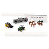 John Deere 1/32 Hobby Set with Horses, Red Plastic, Model LP75988