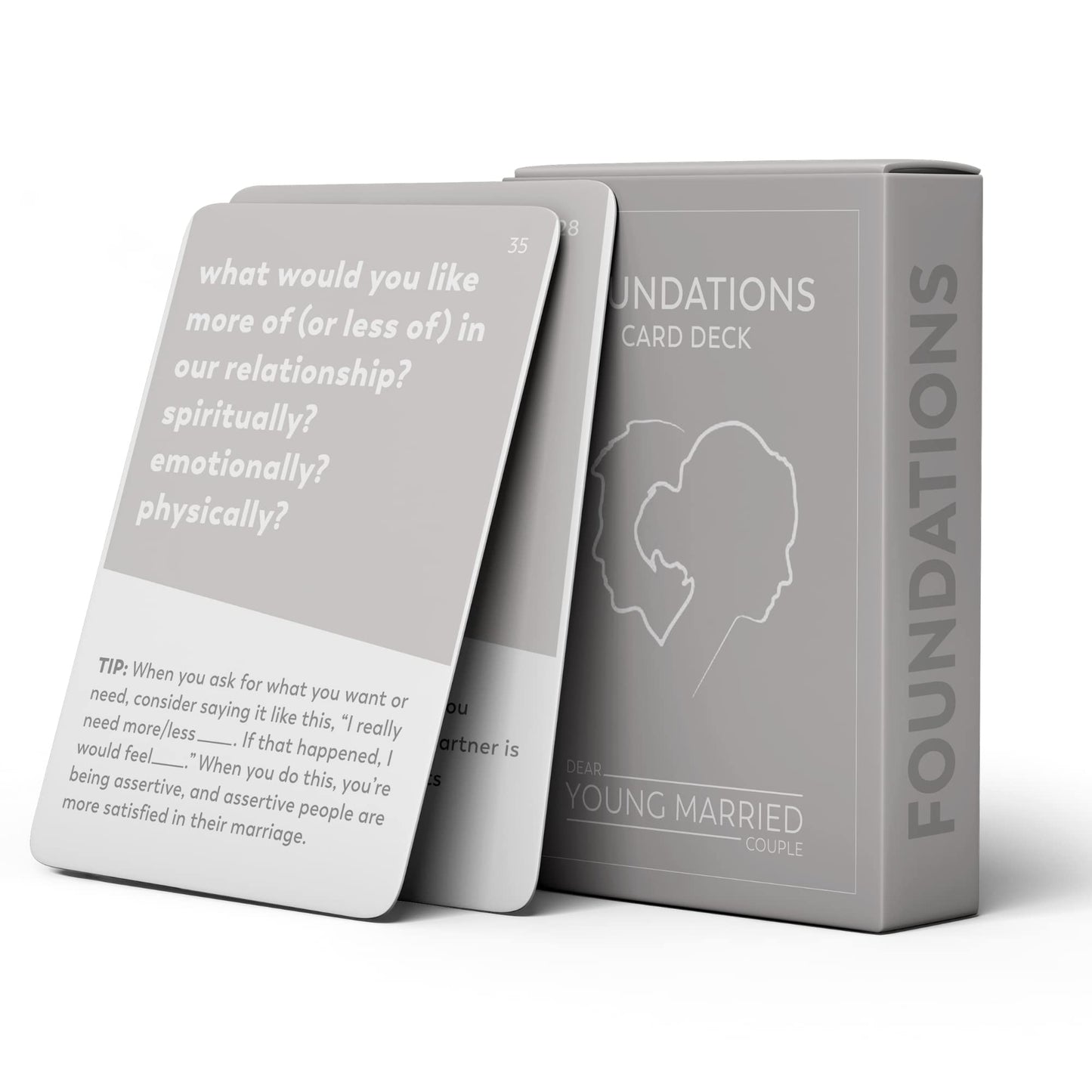 Dear Young Married Couple Foundations Card Deck Conversation Starters - 52 Questions And Tips To Become Connected - Cards Game -