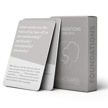 Dear Young Married Couple Foundations Card Deck Conversation Starters - 52 Questions And Tips To Become Connected - Cards Game -