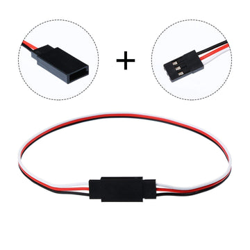 10Pcs 3 Terminal Male to Female Servo Extension Lead Wire Cable 300mm Red White Black for RC Airplane (10Pcs)