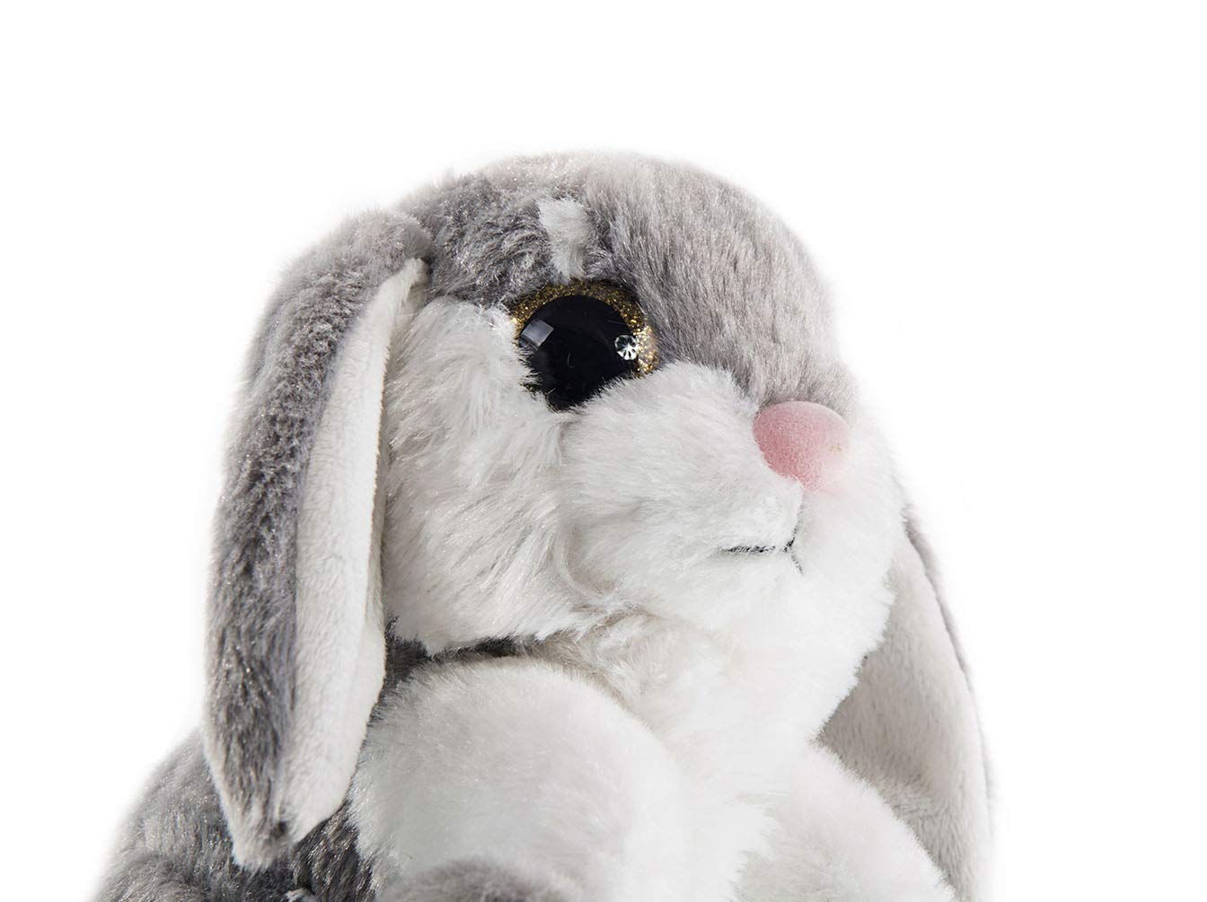 My OLi Plush Bunny Stuffed Animal - 8.5" Gray Polyester Floppy Ear Rabbit Toy for Kids and Girls