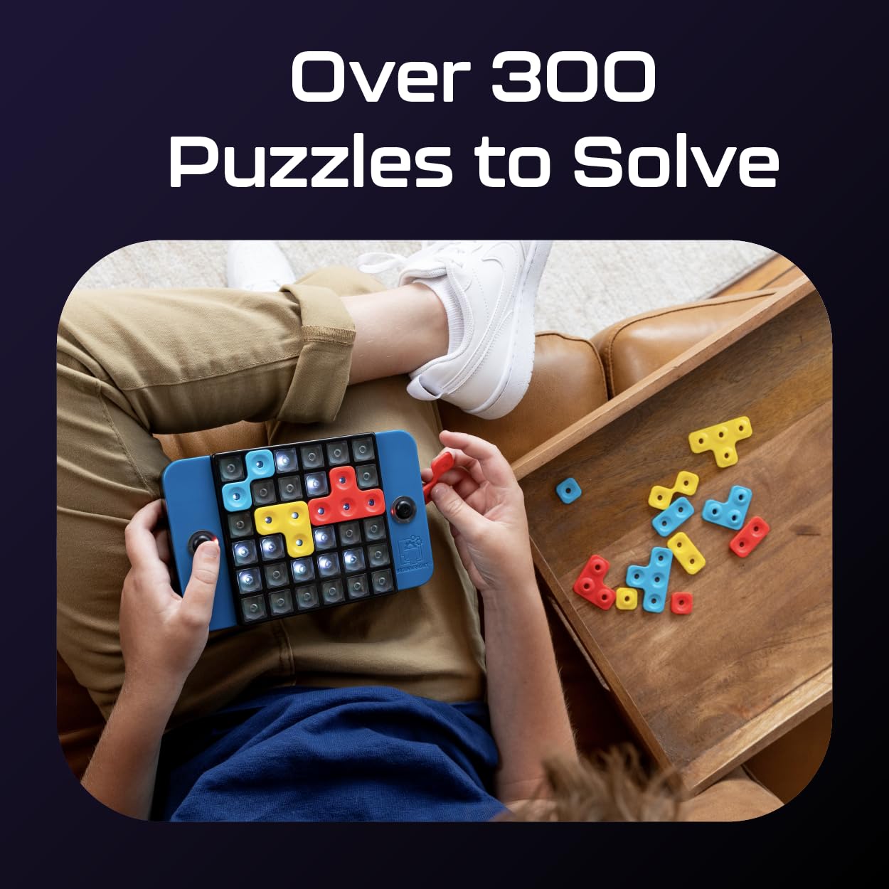 Brainwright - Puzzle Bright - The Electronic Light Up Brain Teaser Puzzle For Ages 8+. Brain Games For Kids And Adults, Travel Games, Stocking Stuffer Gift For Kids, Teens And Adults, 1+ Players