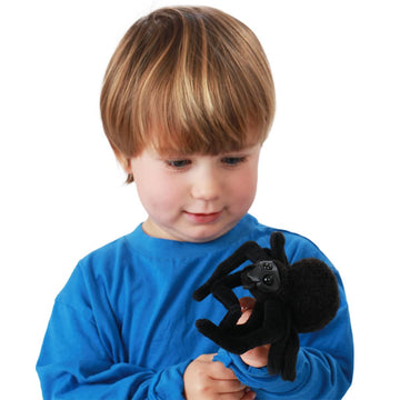 Folkmanis Mini Spider Finger Puppet, Black, 1 Ea