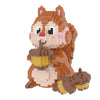 Larcele Animal Series Micro Building Blocks Animal Set, Diy Mini 3D Building Toy Bricks Kit,1449 Pieces Kljm-07 (Squirrel)