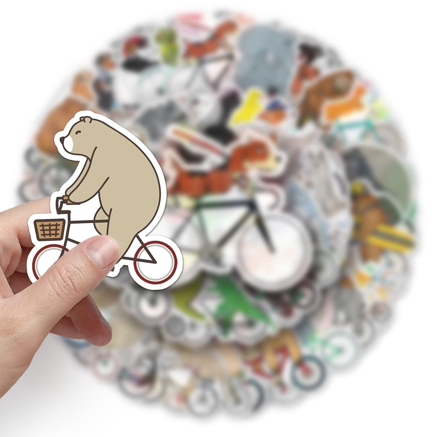 Animals Stickers For Kids, Cute Funny Bike Animals Sticker Vinyl Waterproof Decals For Laptop Water Bottle Skateboard Bumper Com