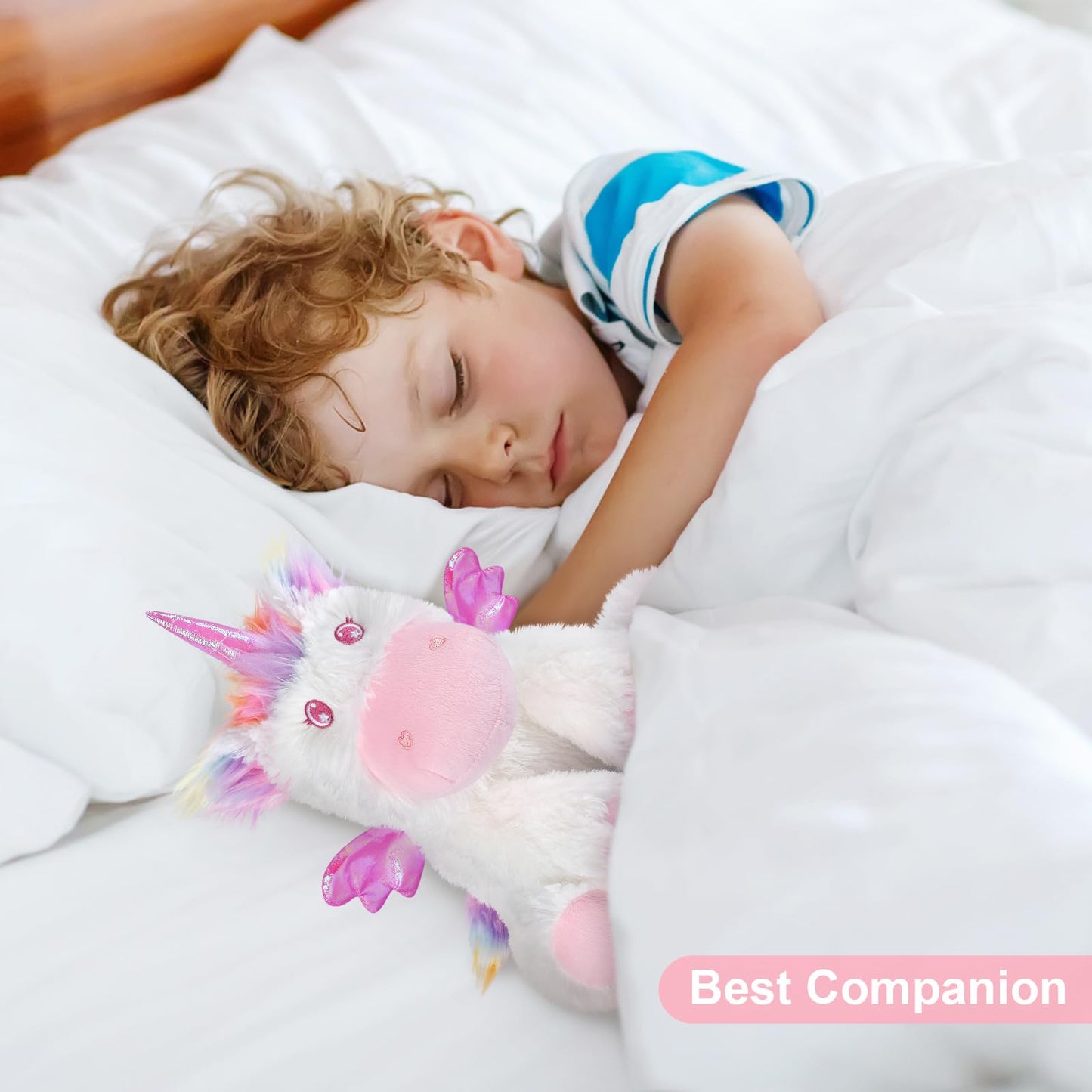 Suzzipals Rainbow Unicorn Plush, Warmable & Coolable Stuffed Animal, Lavender Scented Heating Pad For Relaxation, Cute Unicorn G