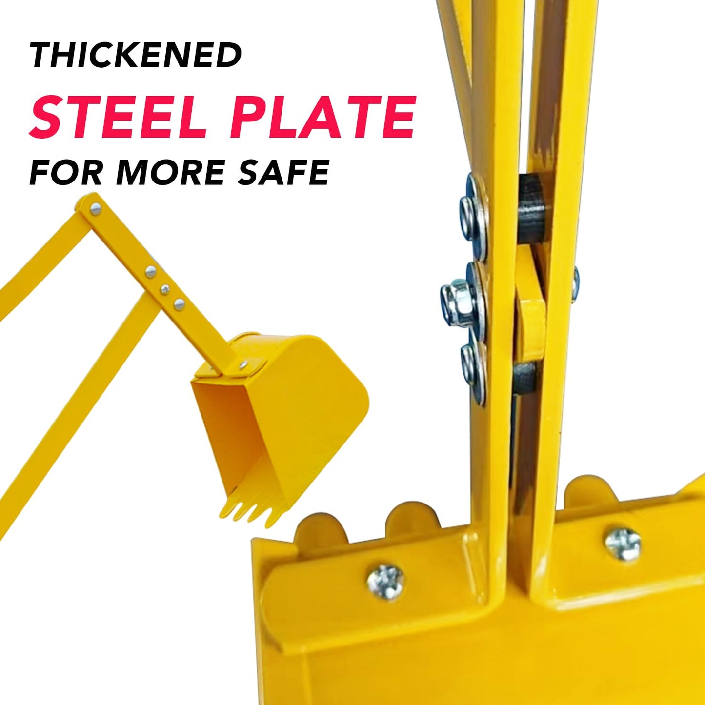 Sand Digger Sandbox Digger Toy, 360Rotating Base, Sturdy Stable Steel Frame Structure-Metal Bucket, Kids Digger Excavator Diggin