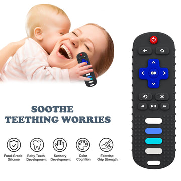 Yapromo Baby Teething Toys 2 Pcs Silicone Teethers Chew Toy Cute Remote Control Shape Teethers Bpa Free