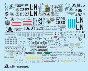 Italeri -2803 F-15E Strike Eagle, 1:48 Scale, Model Kit, Plastic Model to Assemble, Model Making, IT2803