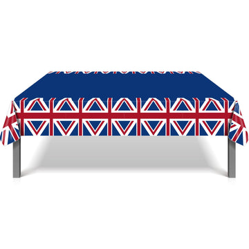 Lide Road 2 Pieces British Flag Party Tablecloth Union Jack Tablecloth British Flag Party Supplies British Flag Table Covers Dis