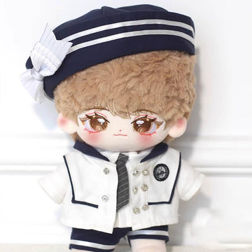 Niannyyhouse 20Cm Doll Clothes Hat Coat Shirt Pants Skirt Tie Shoes Accessories School Uniform Sets 8In Plush Doll Dress Up (A-1)