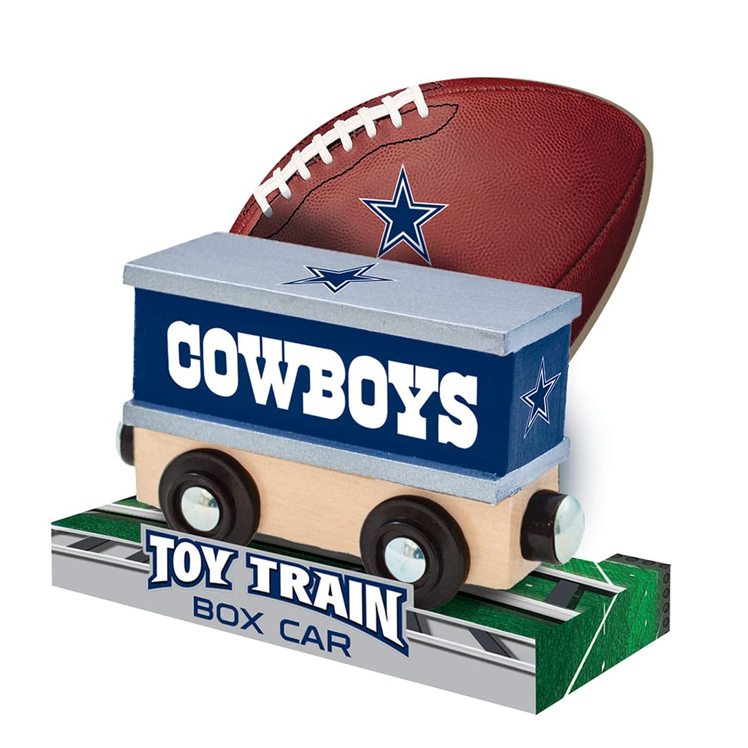 Masterpieces Nfl Dallas Cowboys Real Wood Boxcar Toy Train With Magnets