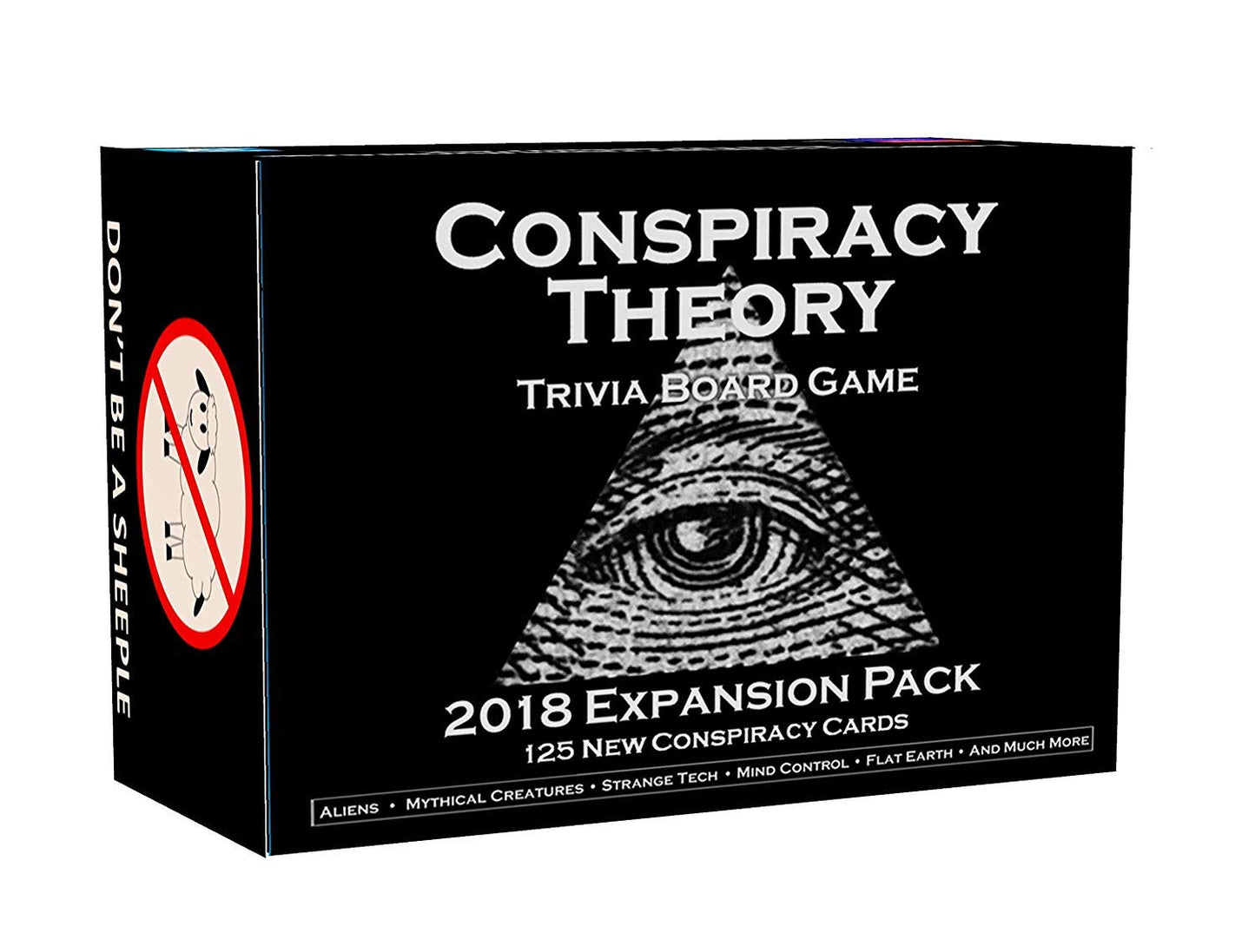 Neddy Games Conspiracy Theory Trivia Board Game Expansion Pack - Black Cardstock - Model 2018CONEXP