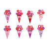 Motipuns 48 Set Valentines Day Flower Bouquet Craft Kit DIY Flower Paper Crafts Colorful Make Your Own Valentine Gifts for Teac