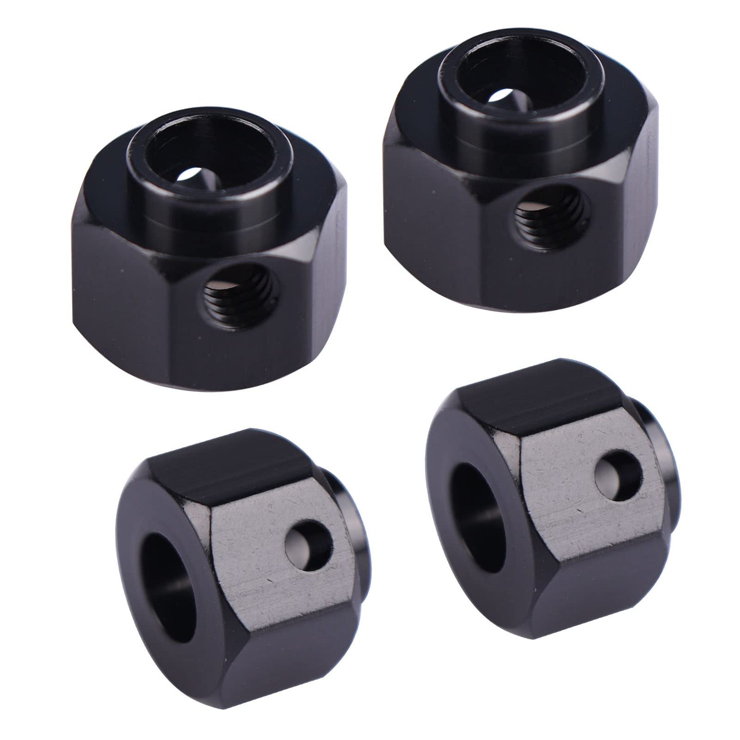 Aimrock Aluminum 12Mm Hex Extended Wheel Hubs 8Mm Offset Spacers For 1/10 Trx4 Trx6 Rc Crawler Truck (Black, 8Mm)