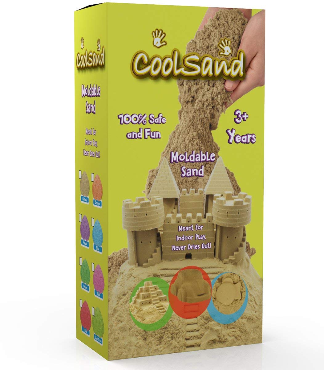 CoolSand Moldable Indoor Play Sand - 2 Pound Refill Pack, Blue, CKMS2LB, Resealable Bag