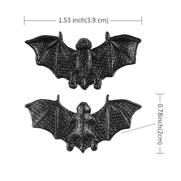 Saktopdeco 40 Pcs Black Bats Halloween Decoration Mini 3D Bat Plastic Toy Party Favor Artificial Bats For Crafts Creepy Scary Prank Toys