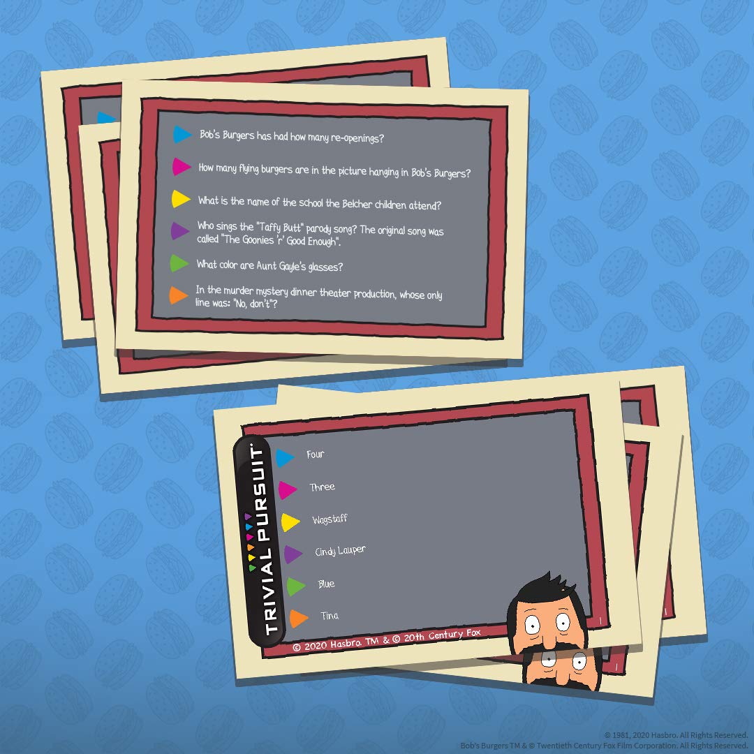 Trivial Pursuit Bobs Burgers (Quickplay Edition) | Trivia Game Questions From Bobs Burgers | 600 Questions & Die In Travel Conta