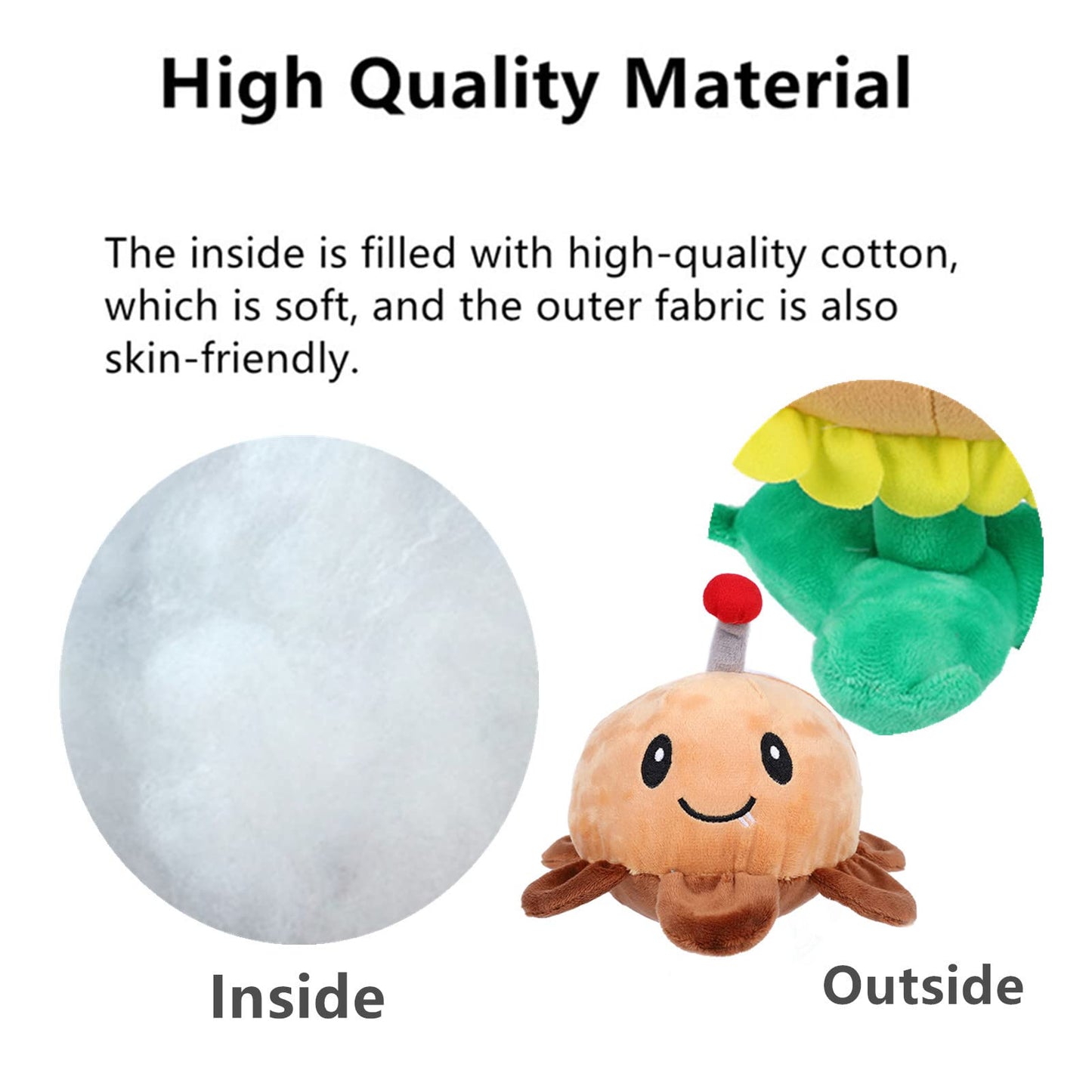 Jhesao 3 Pcs Plants And Zombies Plush Duck Zombies Toys Potato Mine Pvz Plushies1 2 Stuffed Soft Doll Colorful Mushroom Plush To