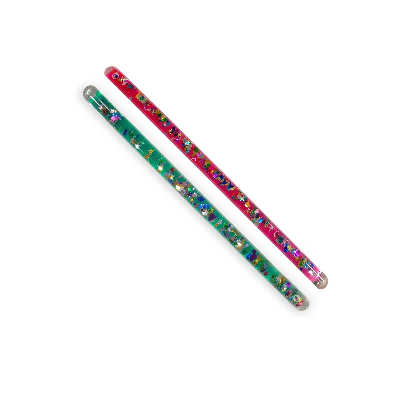 Glitter Wand, Magic Wonder Tube - For Kids, Teachers, Therapists, Sensory Room, Talking Or Pointing Stick. Two 11'' Wonder Wands