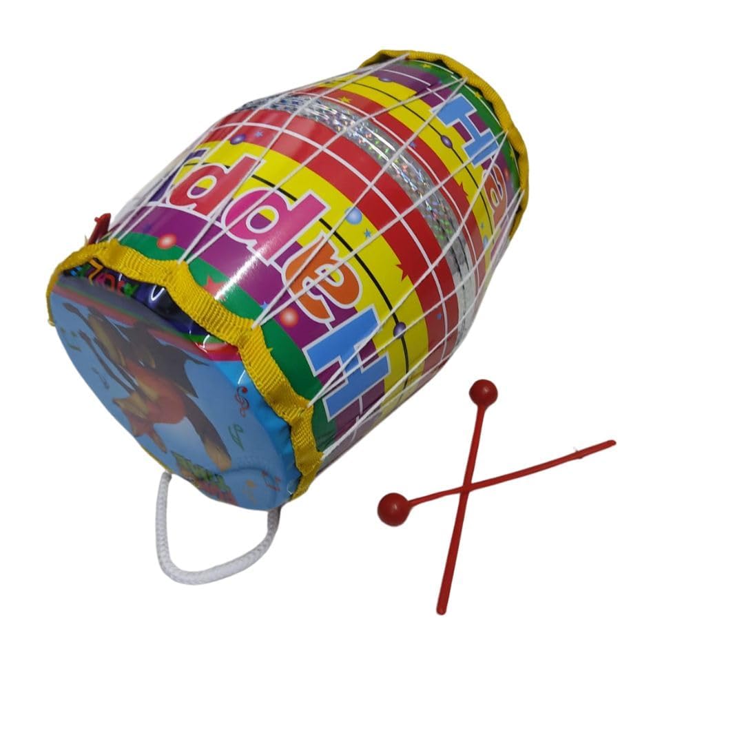 Vidhyapati Enterprises Musical Plastic Dholak For Kids | Ages 3 To 8 Years | Perfect For Birthday Gift | Indoor & Outdoor Games