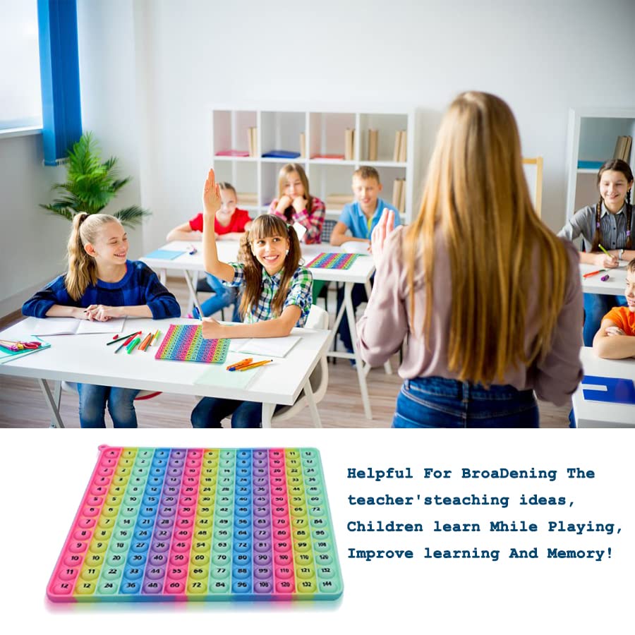 DK-SIMINA 12x12 Digital Multiplication Table Flash Cards - Fidget Math Toy for 3rd Grade, Macaron Color, Fun & Easy Learning Game