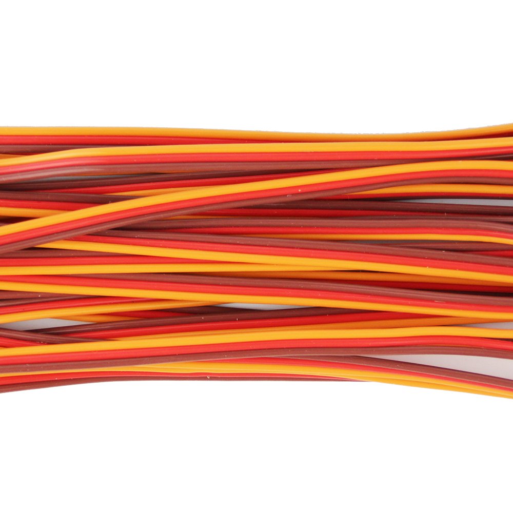 OliYin 20pcs 5.90inch 22awg 60 Cores Male to Male Lead Plug Servo Extension Wire Cable Line for RC Model Aircraft Stranded Futab