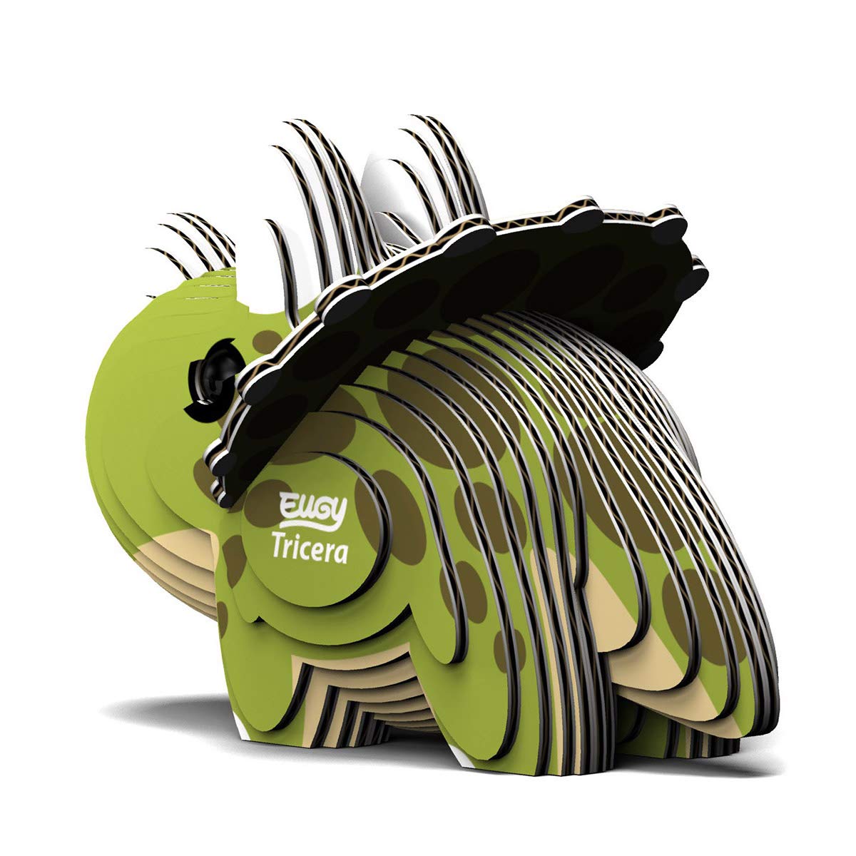 Eugy Triceratops Dinosaur 3D Puzzle, 25 Piece Eco-Friendly Educational Toy Puzzles For Boys, Girls & Kids Ages 6+