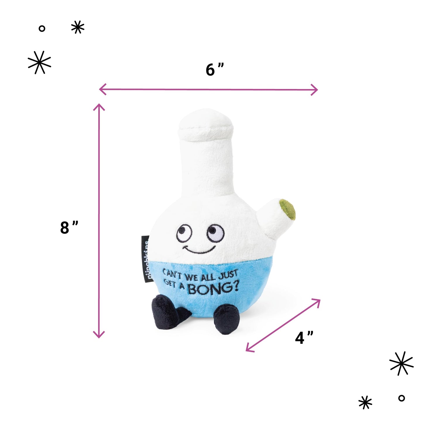 Punchkins Bong Plushie - Cant We All Just Get A Bong Punny Plush, Gift for Smokers, Funny Plush Toy for Gifting