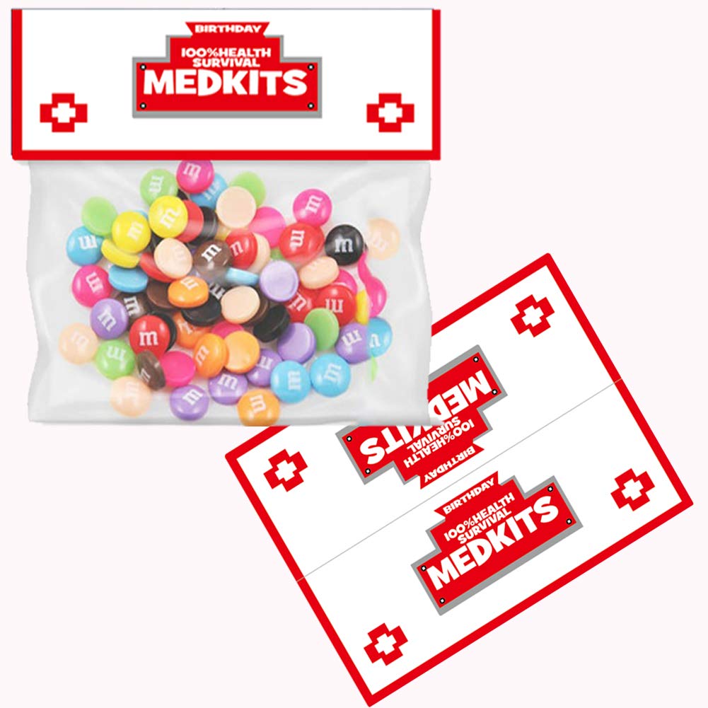 96 Pack Game Party Supplies Party Candy Decorations, 48 Pack Candy and Chocolate Bar Wrappers(2 Size), 12 Set of Candy Bags, 12