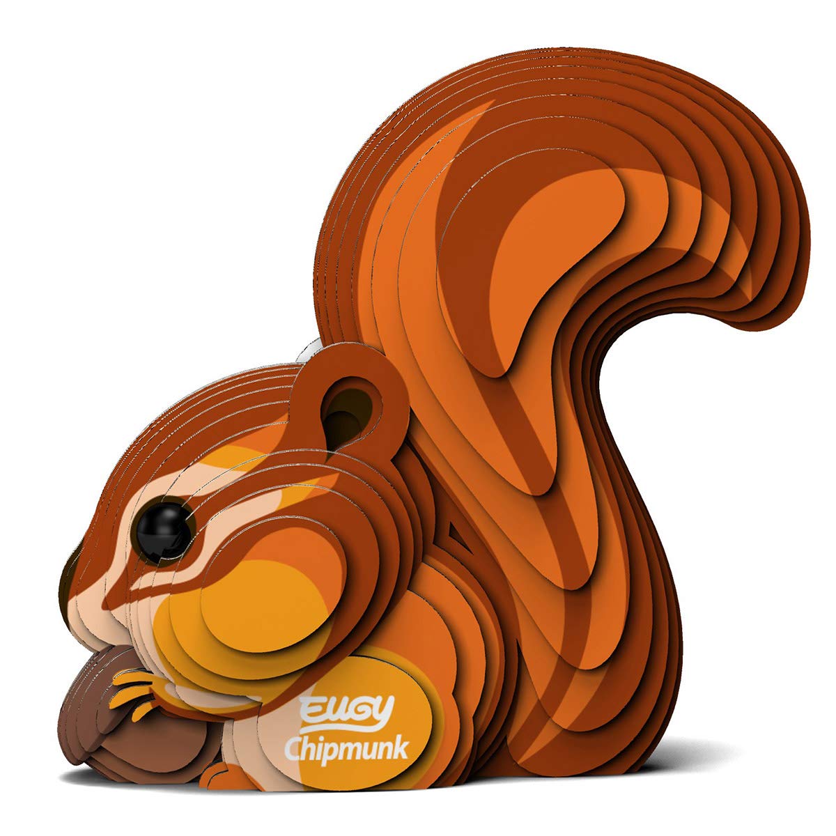 Eugy Chipmunk 3D Puzzle, 24 Piece Eco-Friendly Educational Toy Puzzles For Boys, Girls & Kids Ages 6+